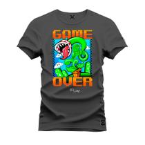 Camiseta Estampada Premium Tamanho Especial Game Over