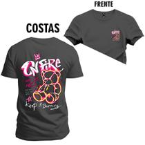 Camiseta Estampada Premium Tamanho Especial Gnare Frente e Costa