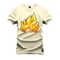 Camiseta Estampada Premium Tamanho Especial Goku Saiajim