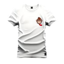 Camiseta Estampada Premium Tamanho Especial Gorila Gravata Peito