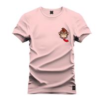 Camiseta Estampada Premium Tamanho Especial Gorila Gravata Peito