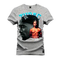 Camiseta Estampada Premium Tamanho Especial Tupac Boné