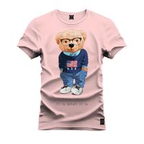 Camiseta Estampada Premium Tamanho Especial Urso Bem Vestido - Nexstar
