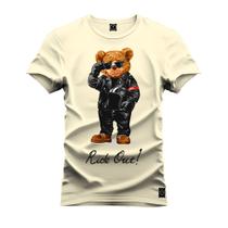 Camiseta Estampada Premium Tamanho Especial Urso Estiloso