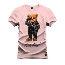 Camiseta Estampada Premium Tamanho Especial Urso Estiloso