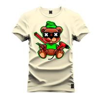 Camiseta Estampada Premium Tamanho Especial Urso Furadeira Money