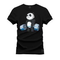 Camiseta Estampada Premium Tamanho Especial Urso Pesos