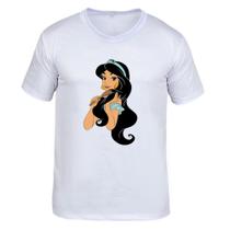 Camiseta Estampada Princesa Jasmin Aladdim Infantil