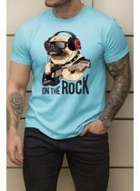 Camiseta Estampada Pug Cachorro Camisa Básica Em Algodão Malha Premium