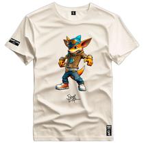 Camiseta Estampada Raposa Gangster Gold Game Shap Life