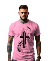 Camiseta Estampada Religiosa Cristão Cruz ref15 Unissex Malha 100% Algodao Linha Premium