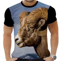 Camiseta Estampada Sublimação Animais Pet Fazenda Cabra Cabrito Bode 02 - AWS Camisetas