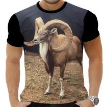 Camiseta Estampada Sublimação Animais Pet Fazenda Cabra Cabrito Bode 09