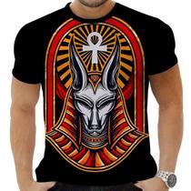 Camiseta Estampada Sublimação Egito Deus Egipicio Anubis 04 - AWS Camisetas