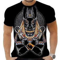 Camiseta Estampada Sublimação Egito Deus Egipicio Anubis 35