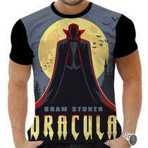 Camiseta Estampada Sublimação Filmes Classicos Cult Terror Horror Vampiro Conde Dracúla 02