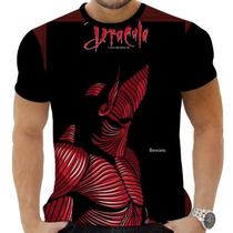 Camiseta Estampada Sublimação Filmes Classicos Cult Terror Horror Vampiro Conde Dracúla 07