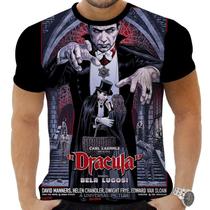 Camiseta Estampada Sublimação Filmes Classicos Cult Terror Horror Vampiro Conde Dracúla 09
