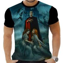 Camiseta Estampada Sublimação Filmes Classicos Cult Terror Horror Vampiro Conde Dracúla 10