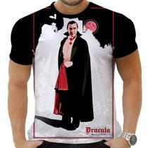 Camiseta Estampada Sublimação Filmes Classicos Cult Terror Horror Vampiro Conde Dracúla 11