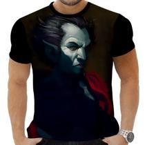 Camiseta Estampada Sublimação Filmes Classicos Cult Terror Horror Vampiro Conde Dracúla 12