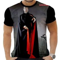 Camiseta Estampada Sublimação Filmes Classicos Cult Terror Horror Vampiro Conde Dracúla 14