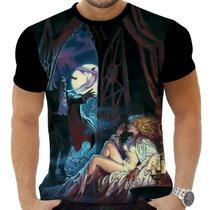 Camiseta Estampada Sublimação Filmes Classicos Cult Terror Horror Vampiro Conde Dracúla 21
