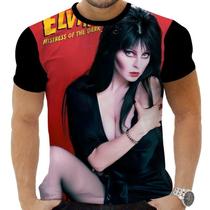 Camiseta Estampada Sublimação Filmes Clássicos Terror Horror Cult Elvira A Rainha Das Trevas 04 - AWS Camisetas