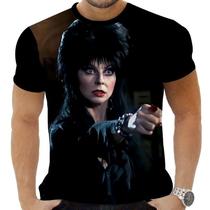 Camiseta Estampada Sublimação Filmes Clássicos Terror Horror Cult Elvira A Rainha Das Trevas 07 - AWS Camisetas