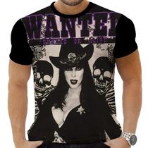 Camiseta Estampada Sublimação Filmes Clássicos Terror Horror Cult Elvira A Rainha Das Trevas 08