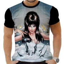 Camiseta Estampada Sublimação Filmes Clássicos Terror Horror Cult Elvira A Rainha Das Trevas 09
