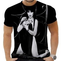 Camiseta Estampada Sublimação Filmes Clássicos Terror Horror Cult Elvira A Rainha Das Trevas 25