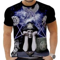 Camiseta Estampada Sublimação Ocultismo Thelema Aleister Crowley 05 - AWS Camisetas