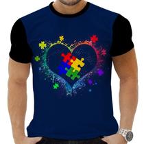 Camiseta Estampada Sublimação TEA Inclusão Amor Espectro Autista Autismo 05