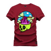 Camiseta Estampada T-Shirt Unissex Premium Caveira Fervendo