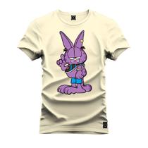 Camiseta Estampada T-Shirt Unissex Premium Garfield Roxo_x000D_