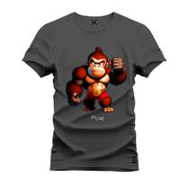 Camiseta Estampada T-Shirt Unissex Premium Gorilinha Nervoso