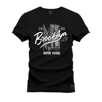 Camiseta Estampada Tamanho Grande Plus Size Broklyn Predios