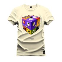 Camiseta Estampada Tamanho Grande Plus Size Cubo 2x2
