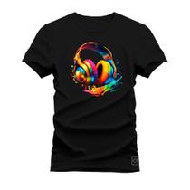 Camiseta Estampada Unissex Algodão Confortável Sound Splash