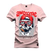 Camiseta Estampada Unissex Macia Confortável Premium Awesome