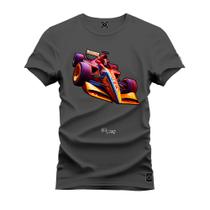 Camiseta Estampada Unissex Macia Confortável Premium Formula 1