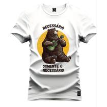 camiseta estampada urso do Mogli somente o necessário malha 100% algodao