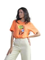 Camiseta Estampada Veluchi Feminina Puro Algodão S01