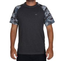Camiseta Estampada Wg Raglan Camouflaged - Chumbo