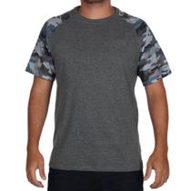 Camiseta Estampada Wg Raglan Camouflaged - Cinza Camiseta Estampada Wg Raglan Camouflaged - Cinza
