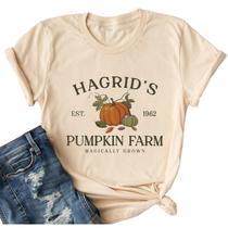 Camiseta estampada Ykomow Halloween Pumpkin Patch feminina bege GG