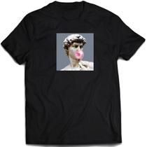Camiseta Estatua escultura Davi Camisa Meme arte chiclete