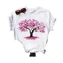 Camiseta Estética Ulzzang com Estampa Floral de Papoula Vermelha - Moda Anos 90