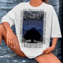Camiseta Estilo Korea Over Size Em Algodão